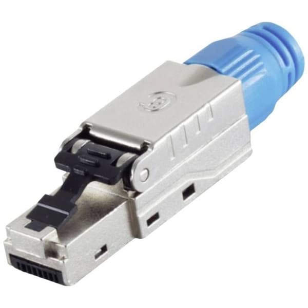 BKL Electronic RJ-45 plugg, verktygsfri, STP,, Cat 8.1 10121216 Silver 1 st.