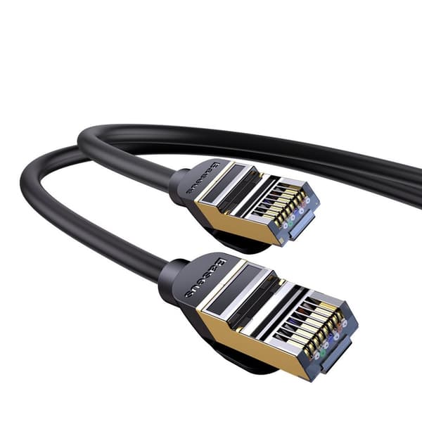 Nopea verkkoliitäntäjohto RJ45 10Gbps Cat 7 Speed ​​​​Seven 5m musta