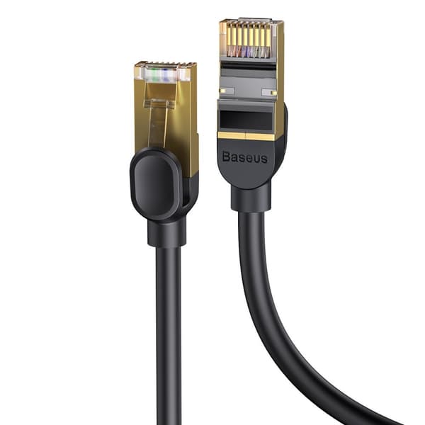 Nopea verkkoliitäntäjohto RJ45 10Gbps Cat 7 Speed ​​​​Seven 5m musta