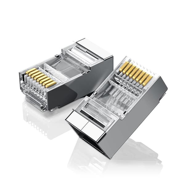 RJ45 stik til parsnoet 8P8C UTP Kat. 6 sølv - SÆT med 10 stk.