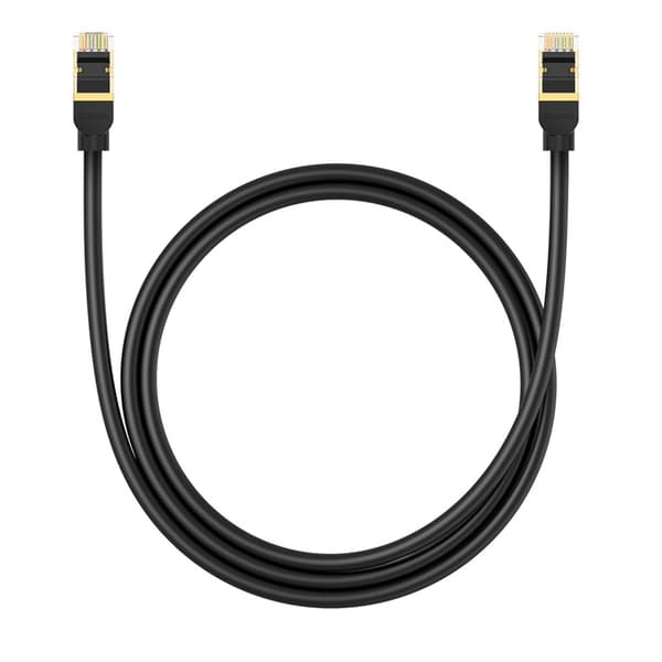 RJ45 Ethernet High Speed ​​​​Cat.8 40 Gbps LAN LAN-kabel 1m sort