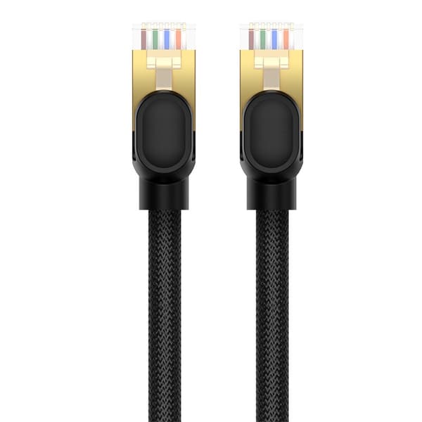RJ45 Ethernet High Speed ​​​​Cat.8 40 Gbps LAN LAN-kabel 1m sort