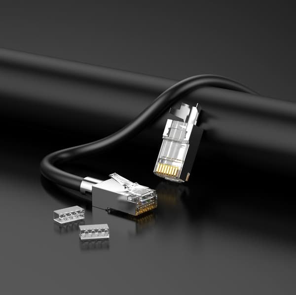 Modulstik RJ45 stik 8P8C Kat 6A / 7 - SÆT med 10 stk.