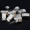 Miniatyrbillede 4 af 6: RJ45 stik til parsnoet 8P8C UTP Kat. 6 sølv - SÆT med 10 stk.