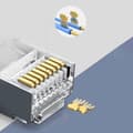 Miniatyrbillede 6 af 6: RJ45 stik til parsnoet 8P8C UTP Kat. 6 sølv - SÆT med 10 stk.