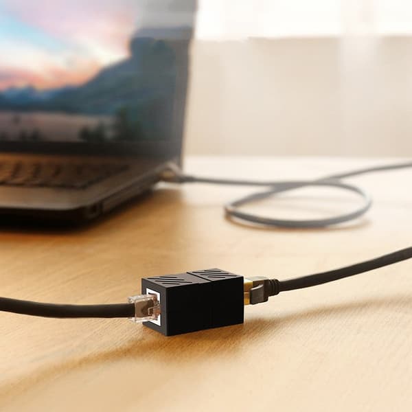 Nätverkskontakt, Ethernet RJ45 10Gbps nätverkskabelkontakt, svart