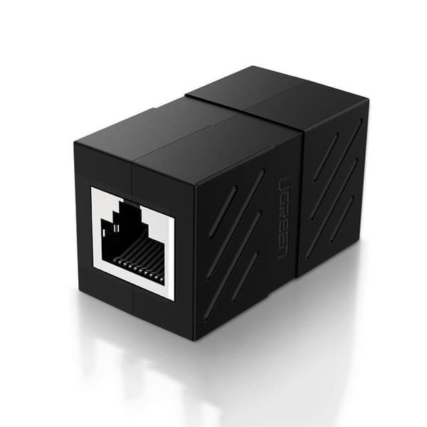 Nätverkskontakt, Ethernet RJ45 10Gbps nätverkskabelkontakt, svart