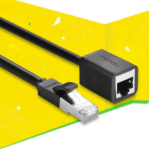 FTP Ethernet parsnoet forlængerkabel RJ45 Cat 6 1000 Mbps 2m sort