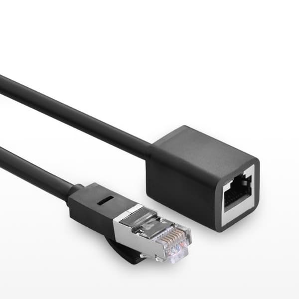 FTP Ethernet parsnoet forlængerkabel RJ45 Cat 6 1000 Mbps 2m sort
