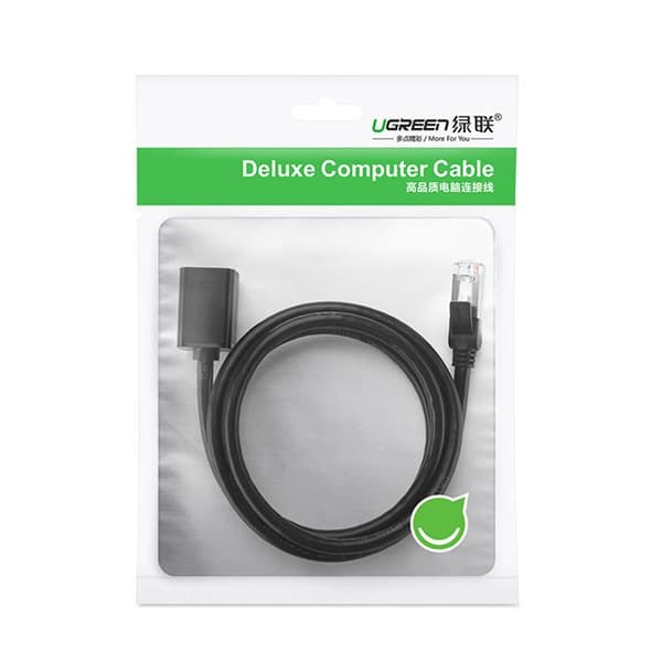 FTP Ethernet parsnoet forlængerkabel RJ45 Cat 6 1000 Mbps 2m sort