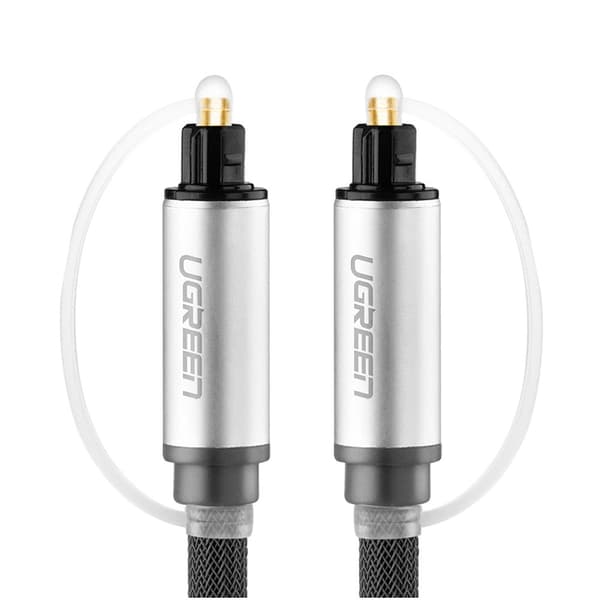 Toslink SPDIF optisk kabel 3m grå