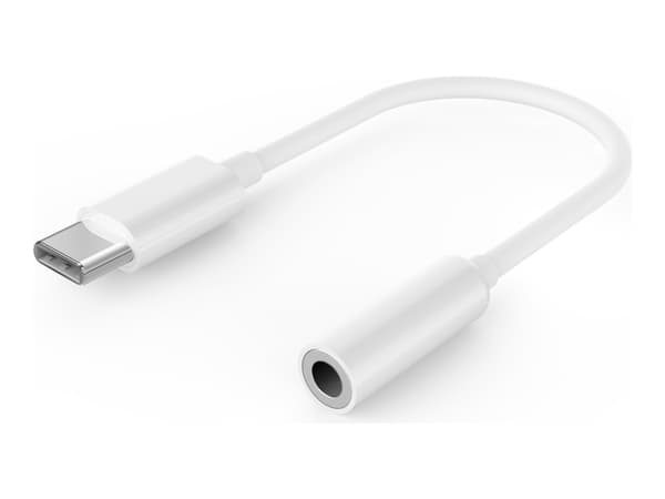 Gembird GMB Audio A-CM-3.5F-01, 4-pins 3.5 mm, Hunkjønn, USB Type-C, Hankjønn, 0,1 m, Hvit