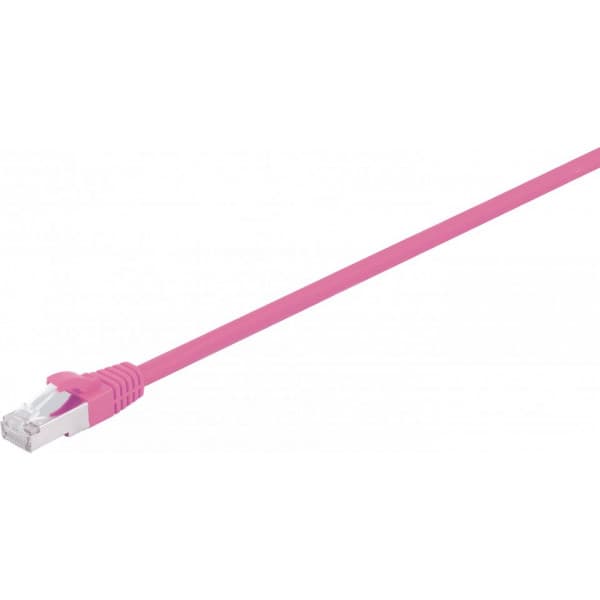 Fuj:tech CAT6A S/FTP -verkkokaapeli, 0.5 m, vaaleanpunainen