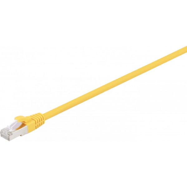 Fuj:tech CAT6A S/FTP nätverkskabel, 15 m, gul