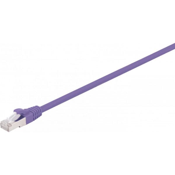 Fuj:tech CAT6A S/FTP -nätverkskabel, 20 m, lila