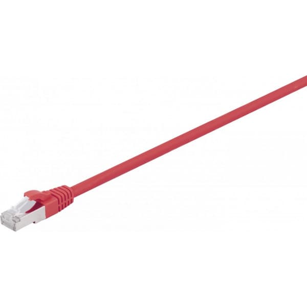 Fuj:tech CAT6A S/FTP nätverkskabel, 10 m, röd