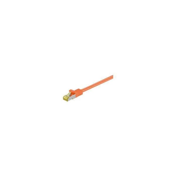 CAT7 S/FTP nätverkskabel 1,5m Orange LSZH - MICRO CONNECT - PiMF