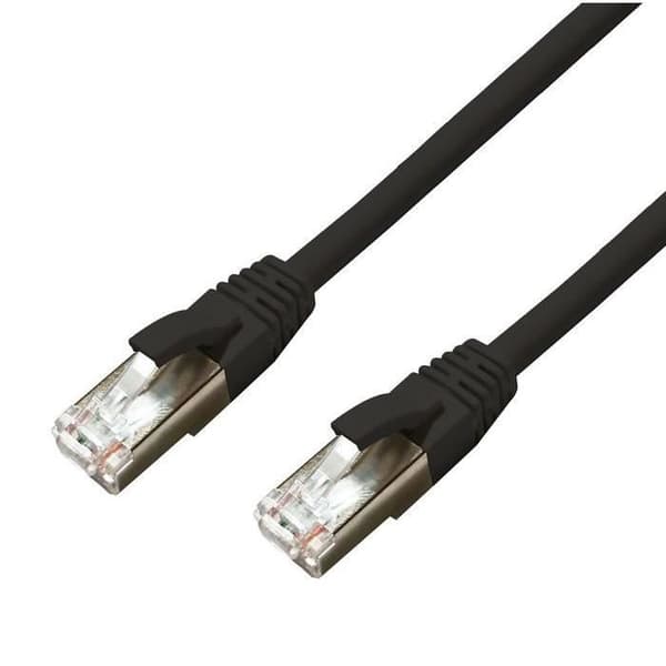 Microconnect Cat6a S/FTP (S-STP) nätverkskabel 0,25m svart