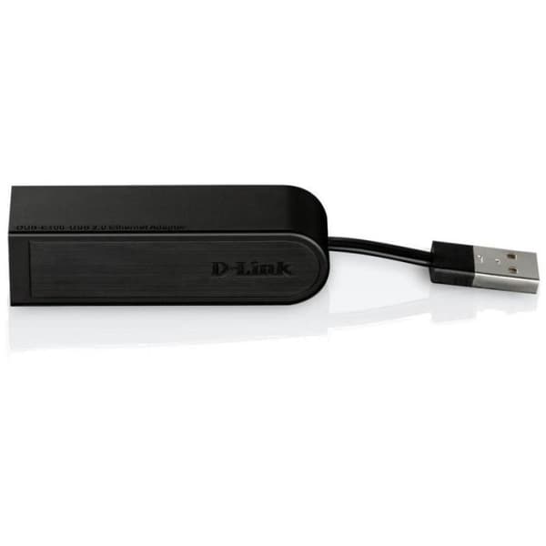 D-LINK USB 2.0 till Fast Ethernet 10/100 Mbps-adapter - DUB-E100 Svart