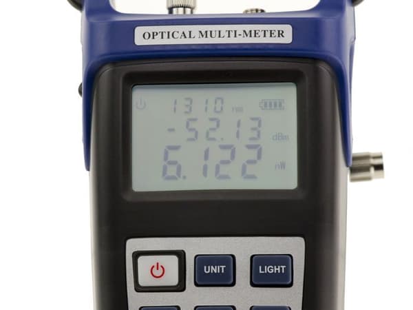 Optisk fibertestare - Effektmätare - VFL - 6 våglängder - Bakgrundsbelyst skärm - Användarkalibrering