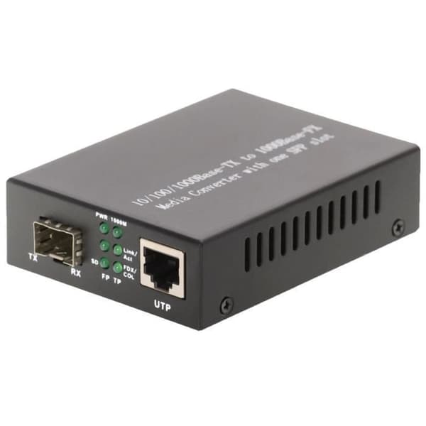 DeLOCK 86220 Media Converter Svart - 1000Base-T till SFP