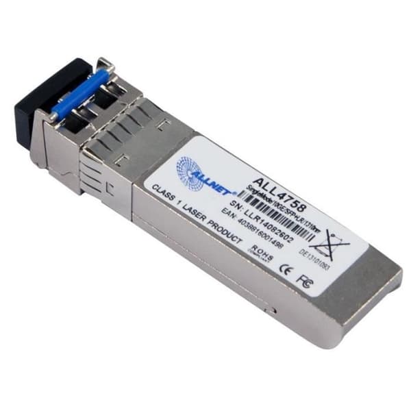 ALLNET ALL4758-INDU, 10000 Mbit-s, SFP+, LC, Fiberoptik, 1310 nm, Silver