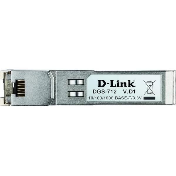 Modul SFP-sändare - D-Link - DGS-712 - 1000 Mbit/s - Grå - Anslutningskabel
