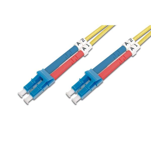 Fiberoptisk kabel Duplex 9/125 OS1 LC LC Gul 3 m