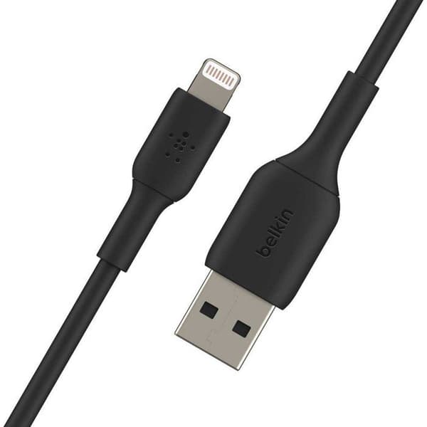 BELKIN - kabel - FLÄTAD A-LTG 1M, BLK - FLÄTAD A