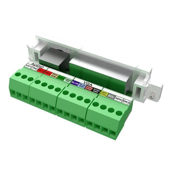 VISION TechConnect 3 VGA+3,5 mm modul HD-15 snäppbar modulplatta, 3,5 mm stereo minitelefonkontakt