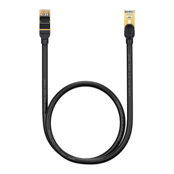 Baseus Ethernet RJ45, 10 Gbps, 1 m verkkokaapeli (musta)