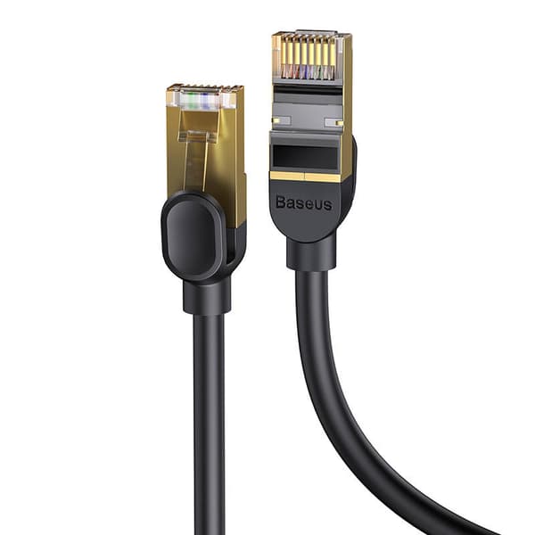 Baseus Ethernet RJ45, 10 Gbps, 1 m verkkokaapeli (musta)