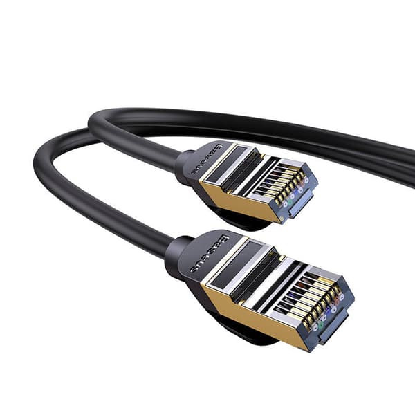 Baseus Ethernet RJ45, 10 Gbps, 1 m verkkokaapeli (musta)