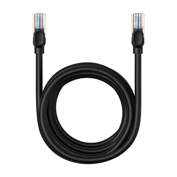 Baseus Ethernet CAT5, 5m nettverkskabel (svart)
