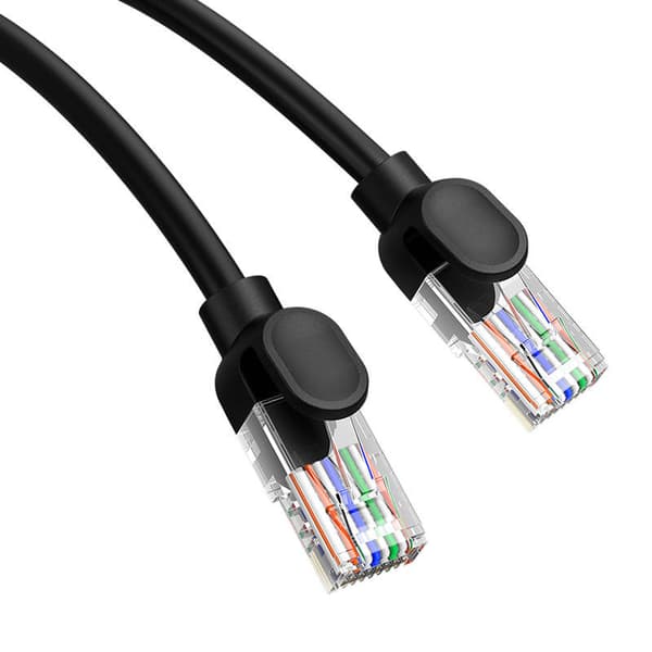 Baseus Ethernet CAT5, 5m nettverkskabel (svart)