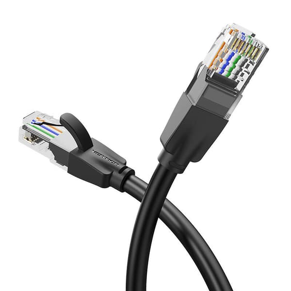 Kaapeli sieciowy UTP CAT6 Vention IBEBK RJ45 Ethernet 1000Mbps 8m czarny