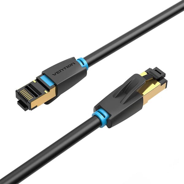 Netværkskabel CAT8 SFTP-ventil IKABI RJ45 Ethernet 40Gbps 3m Sort