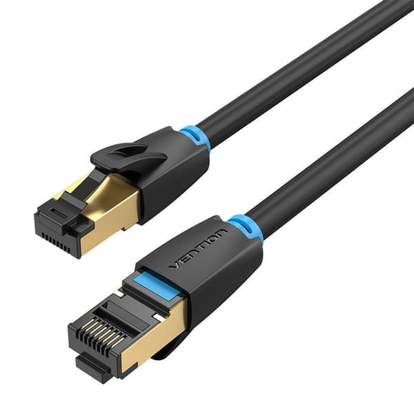 Netværkskabel CAT8 SFTP-ventil IKABI RJ45 Ethernet 40Gbps 3m Sort