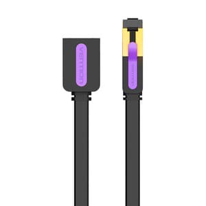 Flat Network Kabel forlængelse CAT7 Vention ICBBG RJ45 Ethernet 10Gbps 1,5m Sort
