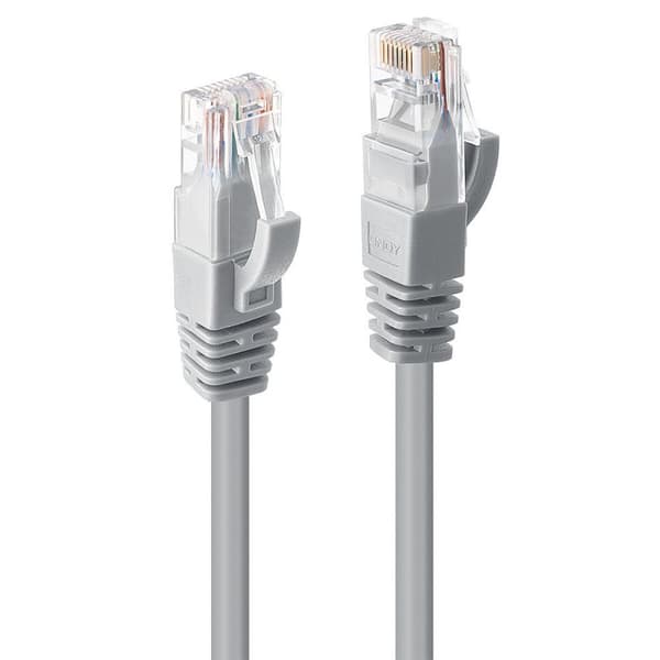 Nätkabel UTP Styv Kategori 6 LINDY 48008 Grå 15 m 1 antal