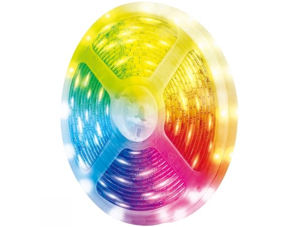 LogiLink WiFi Smart RGB+3000K - 6000K Light Strip, 5m, Tuya compatible