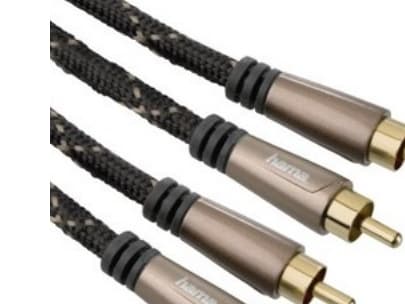 Hama 122292, 2 x RCA, urosliitin, 2 x RCA, urosliitin, 1,5 m, musta