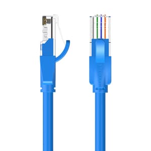 Nettverkskabel UTP CAT6 Vention IBELG RJ45 Ethernet 1000 Mbps 1,5 m Blå