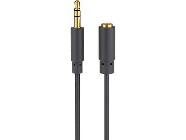 Goobay 97118, 3.5mm, Hankjønn, 3.5mm, Hunkjønn, 2 m, Sort