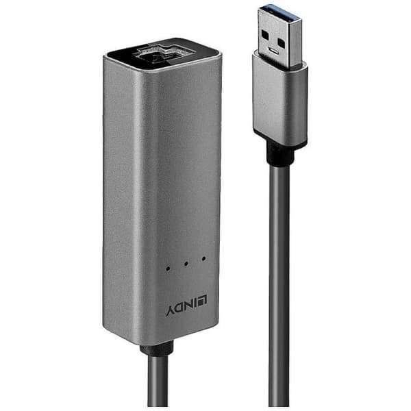 Nätverksadapter - LINDY - 2,5 GBit/s USB 3.2 (1:a generationen) - Gigabit-LAN - RJ45