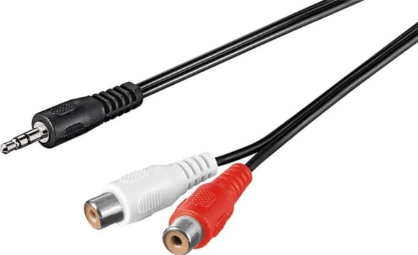 Kabel Goobay Jack 3.5mm - RCA (Cinch) x2 1.5m czarny (JAB-856784)