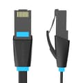 Miniatyrbillede 3 af 4: Fladt netværkskabel UTP CAT6 ventilation IBJBN RJ45 Ethernet 1000Mbps 15m Sort