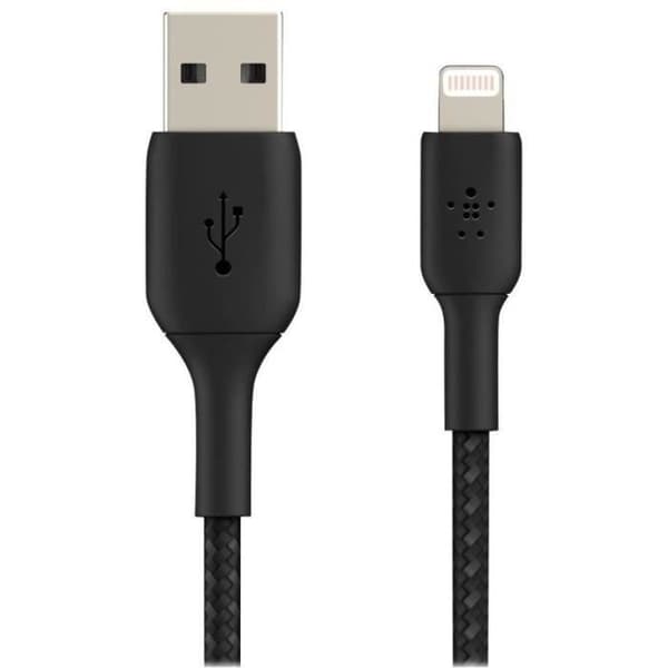 BELKIN - kabel - Flätad kabel Lght USBA 2M svart