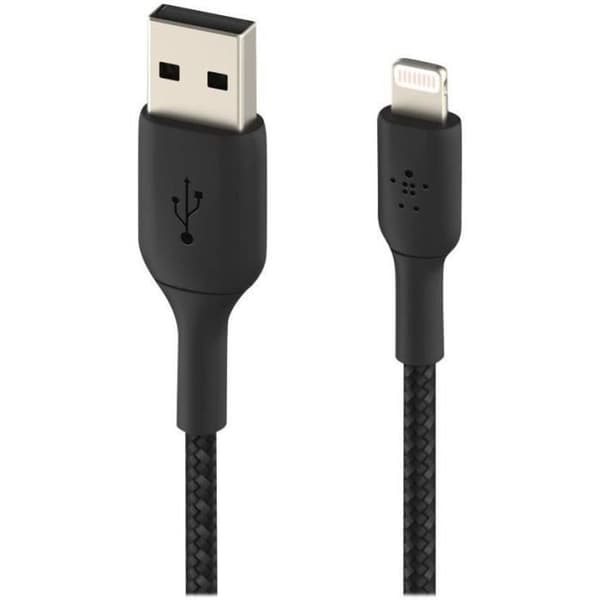BELKIN - kabel - Flätad kabel Lght USBA 2M svart