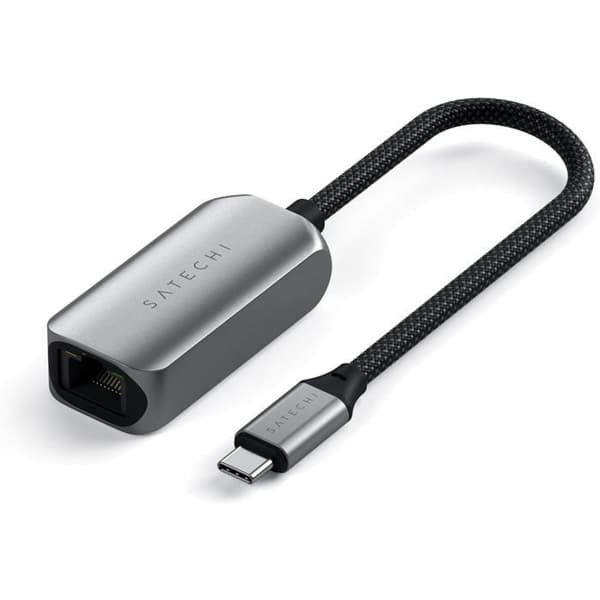 USB-C till Ethernet-adapter - Satechi - 2,5 Gigabit - Grå Silver